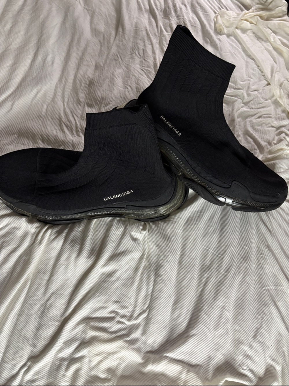 Balenciaga Black Sock Runner High-Top Sneakers